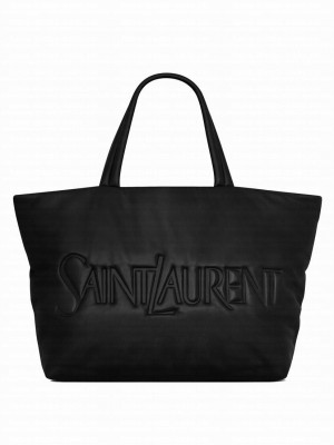 Saint Laurent Tote In Nappa Lambskin Black