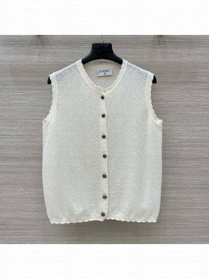 Chanel Wool Vest with Buttons CH031121 White 2025