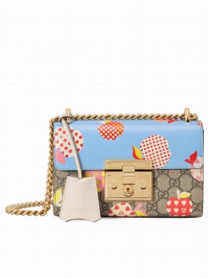 Gucci Padlock Small Shoulder Bag 409487 Blue