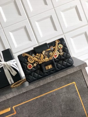 CHANEL Classic Handbag Lambskin CF1112 black