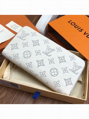 Louis Vuitton Perforated Monogram Calfskin Long Zippy Wallet M58431 White 2019 Collection