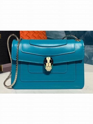 Bvlgari Serpenti Forever 16.5cm Mini Crossbody Bag Turquoise 2019