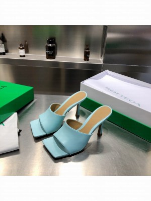 Bottega Venta Leather mules with a squared sole heel 9cm 2021 Collection 05