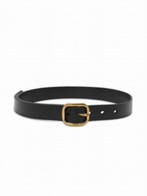 Loewe Rounded Soft Belt In Classic Calfskin Black