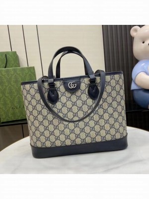 GUCCI OPHIDIA GG MINI TOTE BAG 765043 blue
