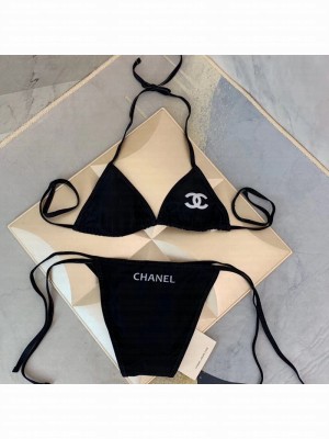 Chanel CC Lace-up Swimsuit Black 2019 Collection