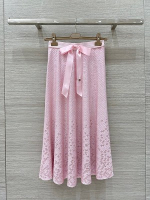 Chanel Skirt/Dress with Sequins and Bow Pink 2025
