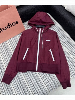Prada Women's Nylon Jacket Mauve
