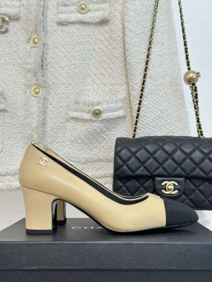 Chanel Lambskin 6cm Pumps G45053 Beige 2023