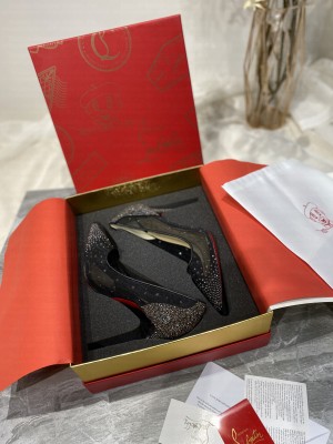 Christian Louboutin Crystal Mesh 10cm Pumps Black 2021 Collection