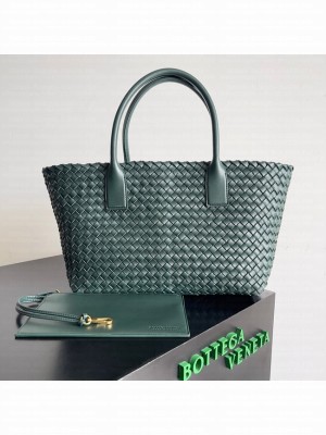 Bottega Veneta Small Cabat 730297 Dark Green