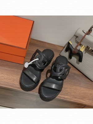 HERMES CHAINE D'ANCRE EPOPEE ESPADRILLES BLACK