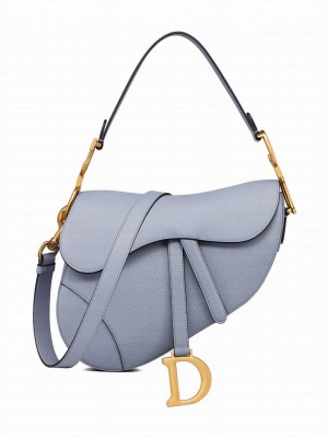 Christian Dior Saddle Bag With Strap Dark Blue