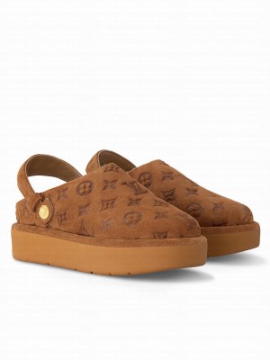 Louis Vuitton Women's Aspen Platform Clog 1CHWK Coffee
