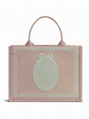 Christian Dior Small Book Tote Handbag M1354 Pink