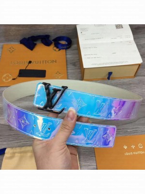 Louis Vuitton Men's Iridescent Belt 40mm with LV Buckle Black 2019 Collection