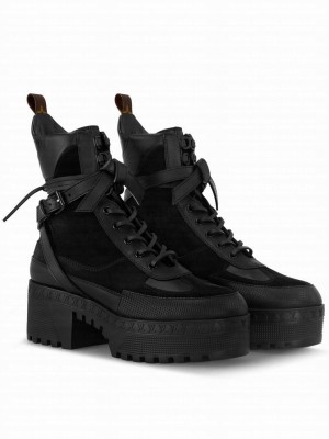 Louis Vuitton Women's Laureate Platform Desert Boot 1AD25F Black