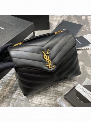Saint Laurent Loulou Small Bag in "Y" Matelasse Leather 494699 Black/Gold Collection