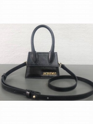 Jacquemus Leather Le Chiquito Micro Bag Black