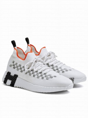 Hermes Unisex Flex Sneaker White