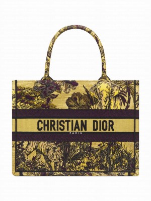 Christian Dior Medium Dior Book Tote Yellow