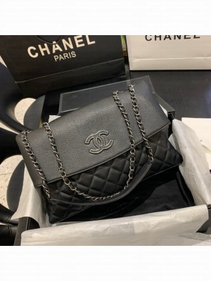 Chanel Grained Calfskin Shoulder Bag AS8095 black