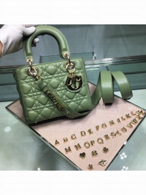 Dior MY ABCDior Medium Bag in Cannage Leather Green 2019 Collection
