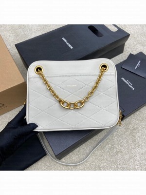 Yves Saint Laurent GABY SATCHEL IN QUILTED LAMBSKIN 669308 white