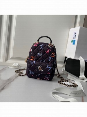 Chanel MINI BACKPACK AP3753 Black & Multicolor