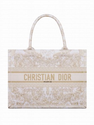 Christian Dior Medium Dior Book Tote Golden