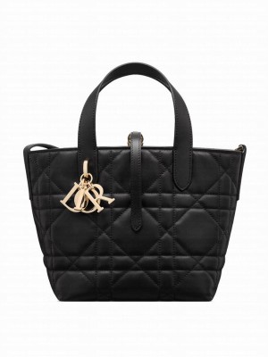 Christian Dior Small Dior Toujours Vertical Tote Bag Black