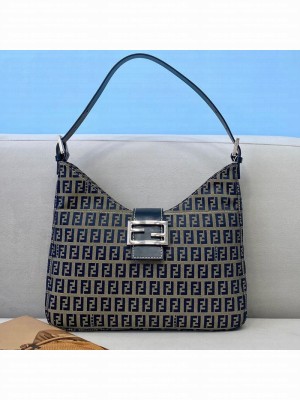 Fendi Vintage Baguette FF Shoulder Bag 8320 Blue  2021 Collection