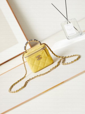 CHANEL NANO CLUTCH WITH CHAIN AS3965 YELLOW