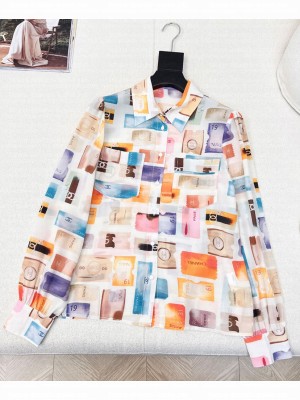 Chanel Women's Silk Shirt Polychrome