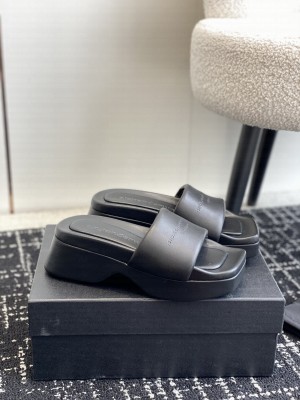 Alexander Wang platform sheep leather float slide 2024 