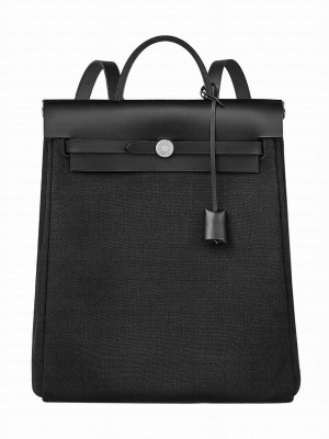 Hermes Herbag A Dos Zip Retourne Backpack Black