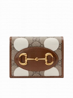 Gucci Horsebit 1955 Card Case Wallet 621887 Coffee