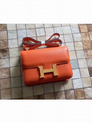 Hermes Constance 18/23 Bag in original Epsom Leather orange