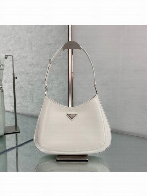 Prada Hobo Bag 30cm 6100 Calfskin Leather Cruise 2021 Collection, White