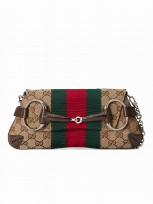 Gucci Horsebit Chain Small Shoulder Bag 764339 Dark Coffee