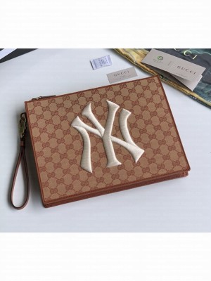 Gucci Original GG Pouch with NY Yankees™ Patch 547791 547796 Beige