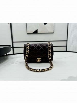 Chanel MINI 2.55 HANDBAG Lambskin & Gold-Tone Metal AS5027 Burgundy