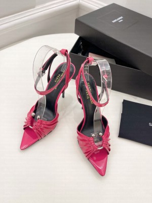 Saint Laurent 10cm Patent Leather Sandals 2022 Collection 09