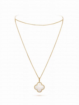 Van Cleef & Arpels VCA Vintage Alhambra Necklace White