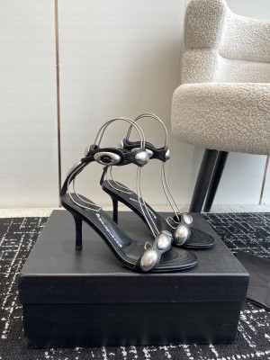 Alexander Wang dome 65 mid heel goatskin sandal 2024 