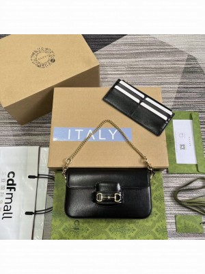 GUCCI HORSEBIT 1955 SOFT SMALL SHOULDER BAG 752002 black