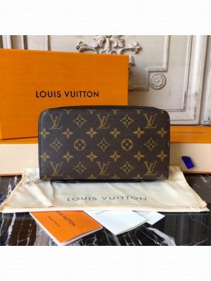 Louis Vuitton Zippy XL Wallet 22cm Monogram Macassar Canvas Fall/Winter 2017 Collection M61506, Noir