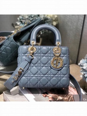 Dior MY ABCDior Medium Bag in Cannage Leather Light Blue 2019 Collection