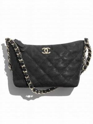 CHANEL SMALL HOBO BAG AS4320 BLACK