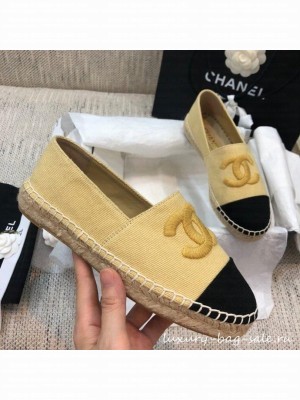 Chanel Denim Espadrilles G29762 Yellow  2021 Collection